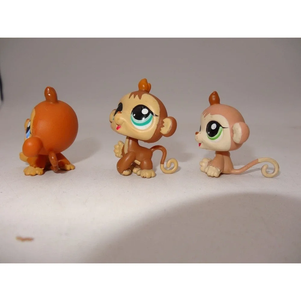Littlest Pet Shop LPS Monkey Petriplets Swing Set #1551 #1552 #1553 Bananas